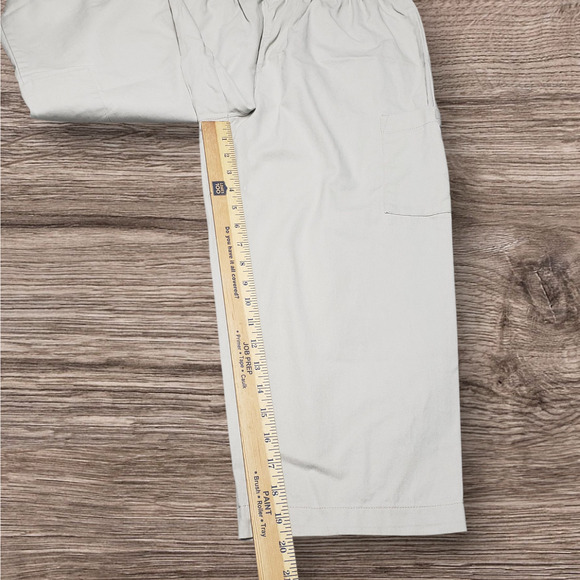 Basic Editions Vintage Denim Capri Pants Sz S Elastic Waist High Rise Pockets - Picture 5 of 9